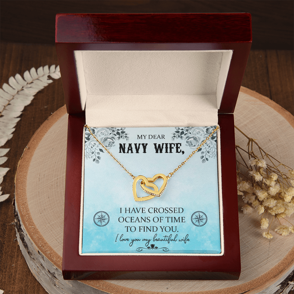 To My Wife Navy Wife Oceans of Time Inseparable Necklace-Express Your Love Gifts