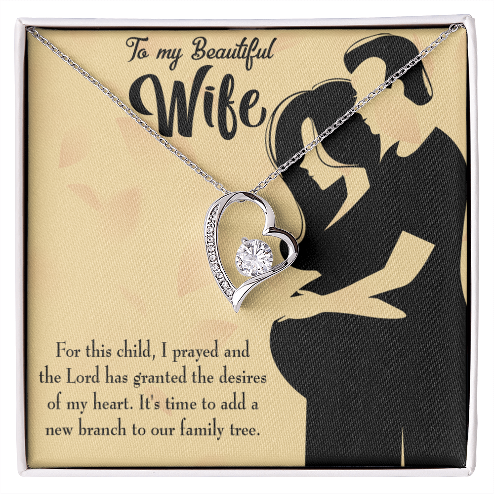 To My Wife New Branch to Family Forever Necklace w Message Card-Express Your Love Gifts