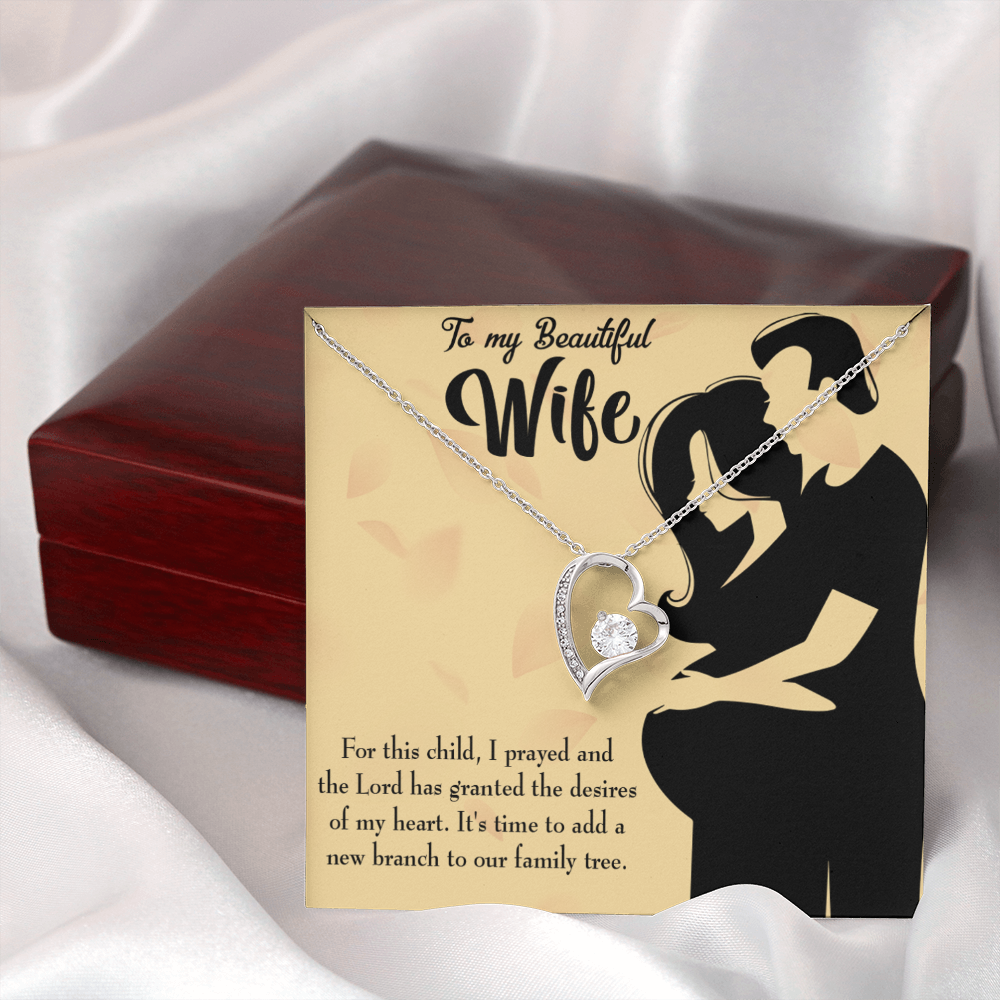 To My Wife New Branch to Family Forever Necklace w Message Card-Express Your Love Gifts