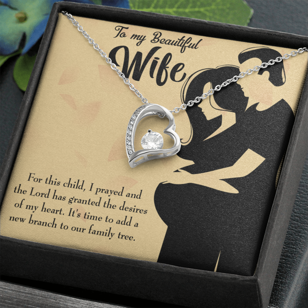 To My Wife New Branch to Family Forever Necklace w Message Card-Express Your Love Gifts