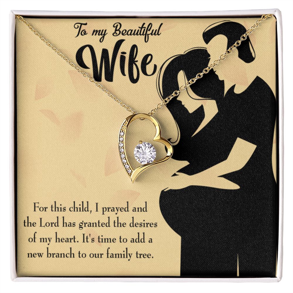 To My Wife New Branch to Family Forever Necklace w Message Card-Express Your Love Gifts