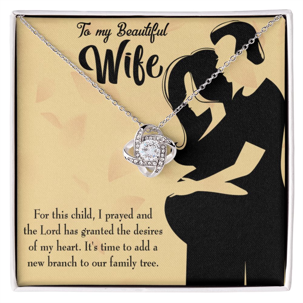 To My Wife New Branch to Family Infinity Knot Necklace Message Card-Express Your Love Gifts