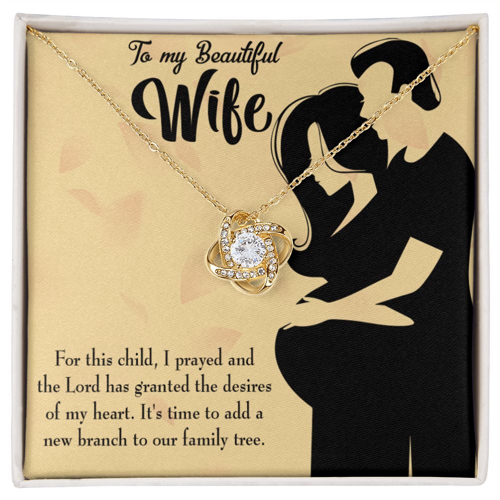 To My Wife New Branch to Family Infinity Knot Necklace Message Card-Express Your Love Gifts