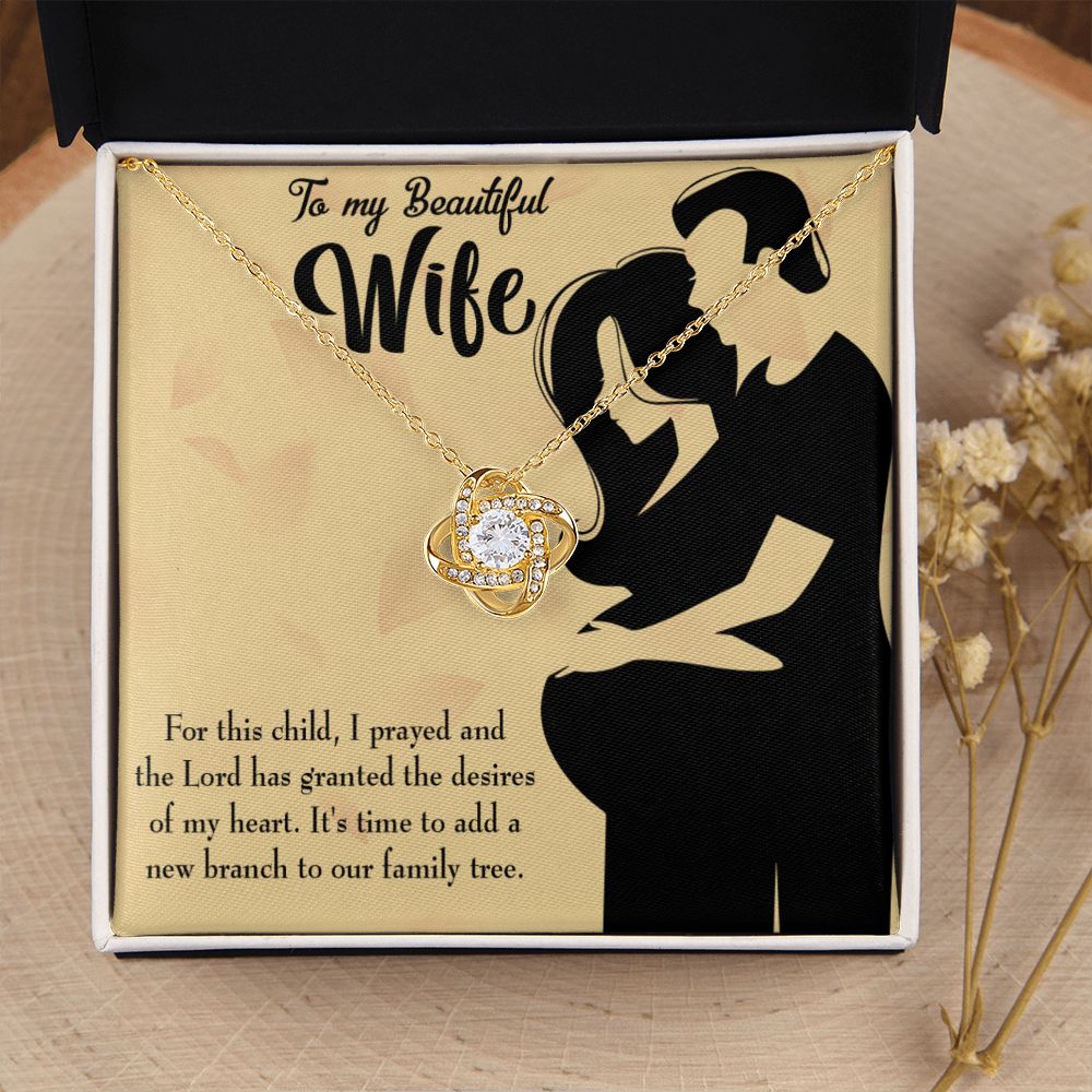 To My Wife New Branch to Family Infinity Knot Necklace Message Card-Express Your Love Gifts