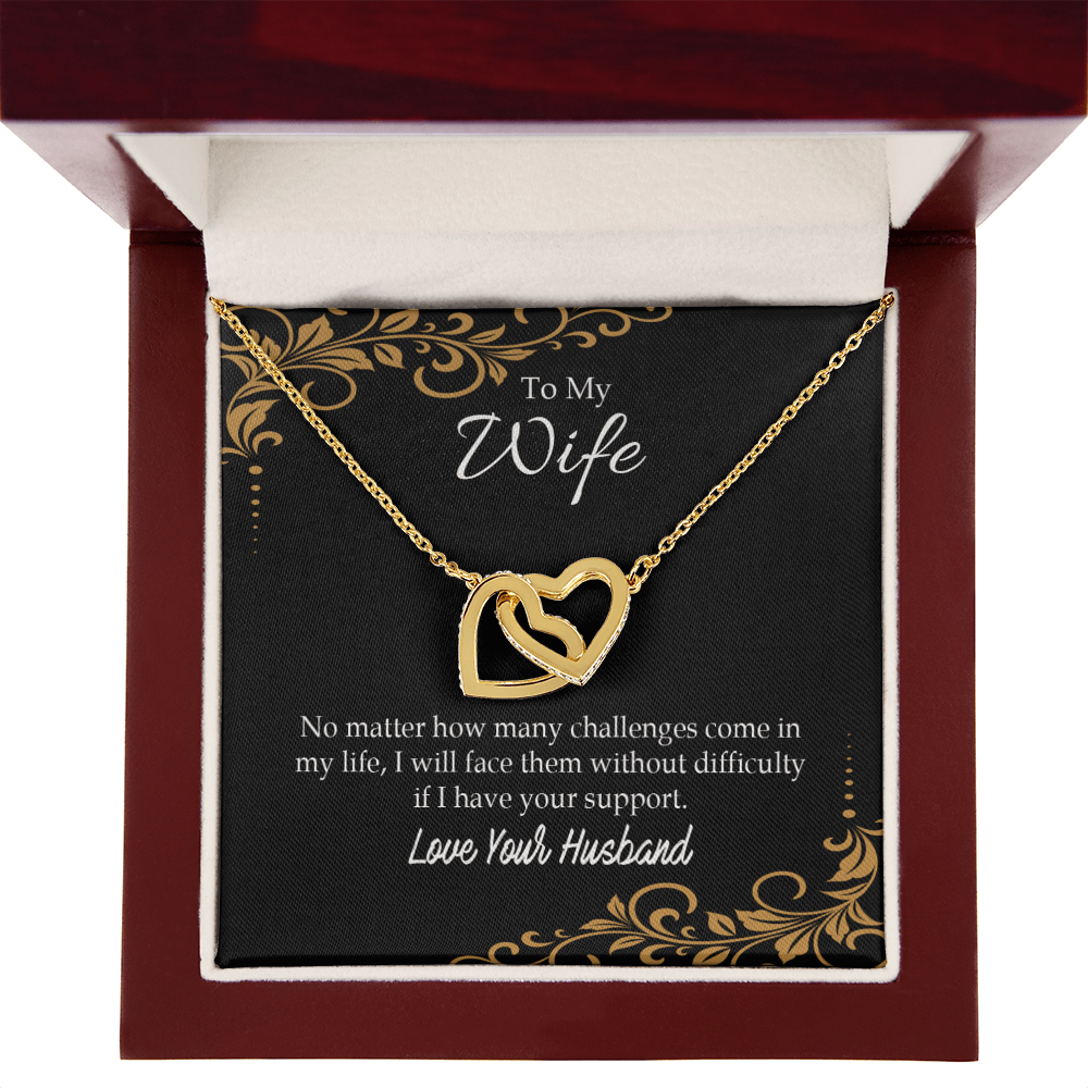 To My Wife No Matter How Many Challenges Inseparable Necklace-Express Your Love Gifts