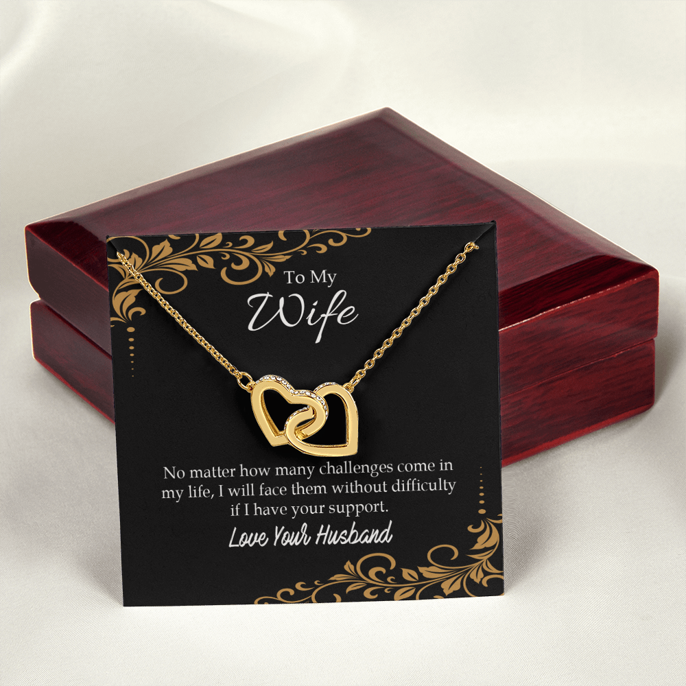 To My Wife No Matter How Many Challenges Inseparable Necklace-Express Your Love Gifts