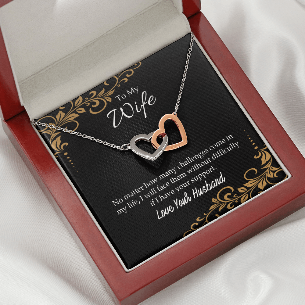 To My Wife No Matter How Many Challenges Inseparable Necklace-Express Your Love Gifts