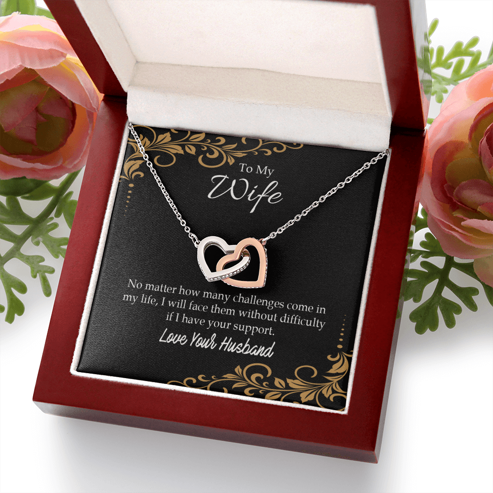 To My Wife No Matter How Many Challenges Inseparable Necklace-Express Your Love Gifts