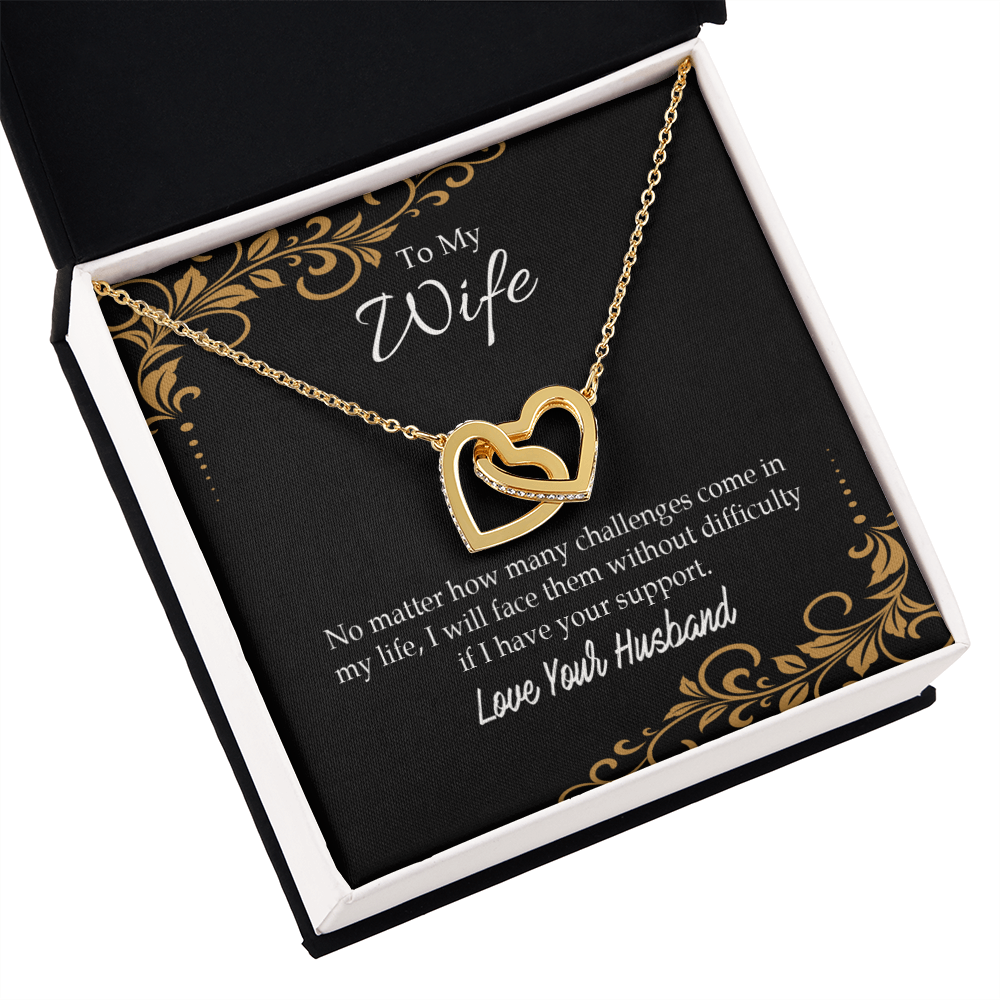 To My Wife No Matter How Many Challenges Inseparable Necklace-Express Your Love Gifts