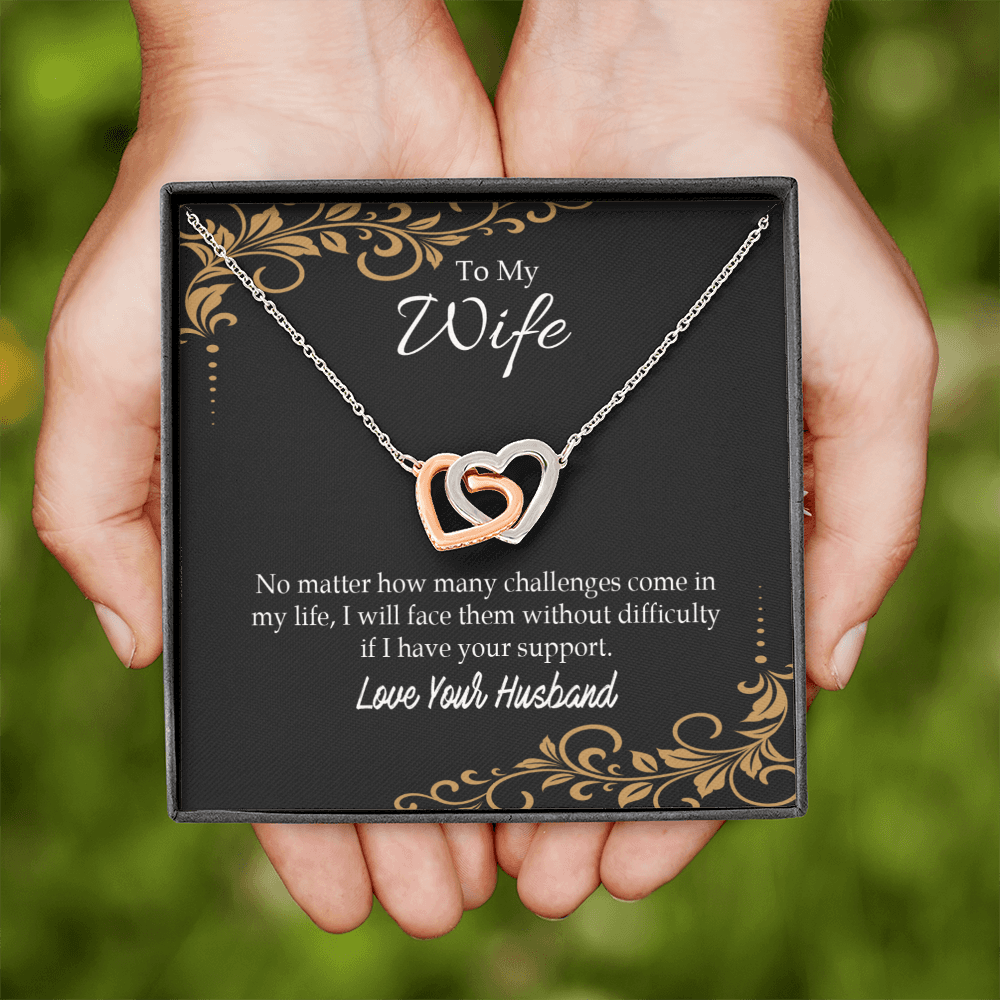 To My Wife No Matter How Many Challenges Inseparable Necklace-Express Your Love Gifts