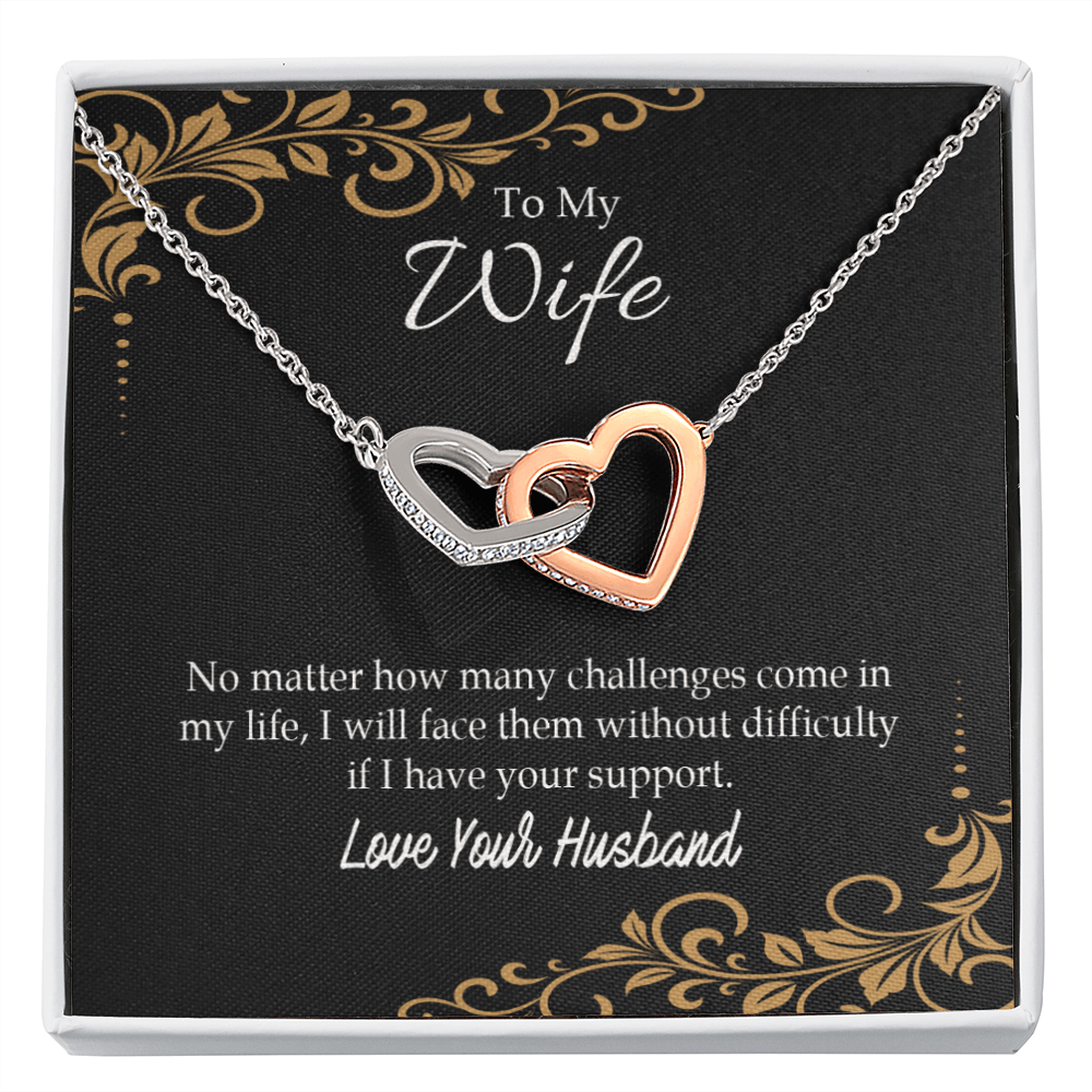 To My Wife No Matter How Many Challenges Inseparable Necklace - Express  Your Love Gifts