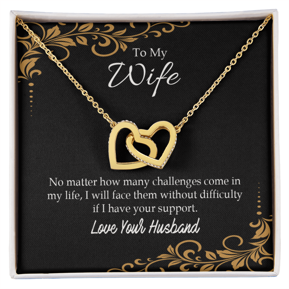 To My Wife No Matter How Many Challenges Inseparable Necklace-Express Your Love Gifts