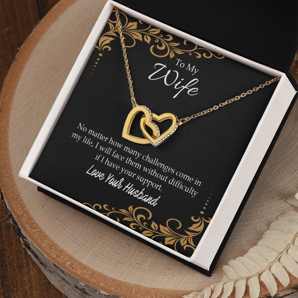 To My Wife No Matter How Many Challenges Inseparable Necklace-Express Your Love Gifts