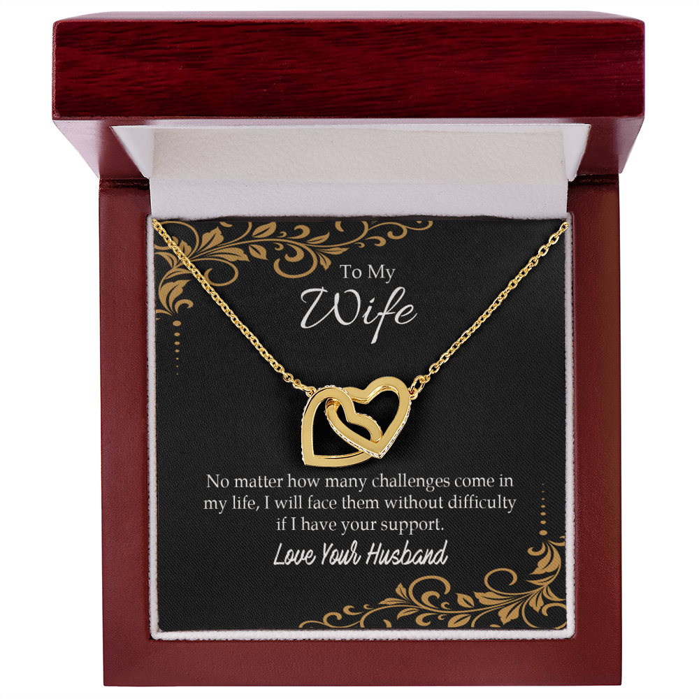 To My Wife No Matter How Many Challenges Inseparable Necklace-Express Your Love Gifts