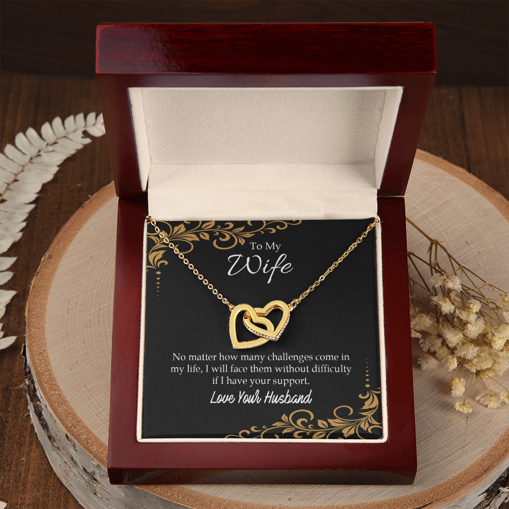 To My Wife No Matter How Many Challenges Inseparable Necklace-Express Your Love Gifts