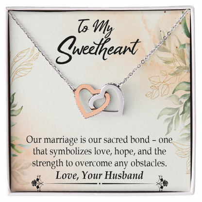 To My Wife Our Marriage is Our Sacred Bond Inseparable Necklace-Express Your Love Gifts