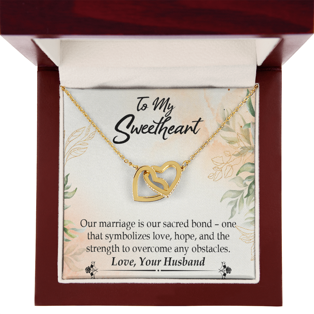 To My Wife Our Marriage is Our Sacred Bond Inseparable Necklace-Express Your Love Gifts