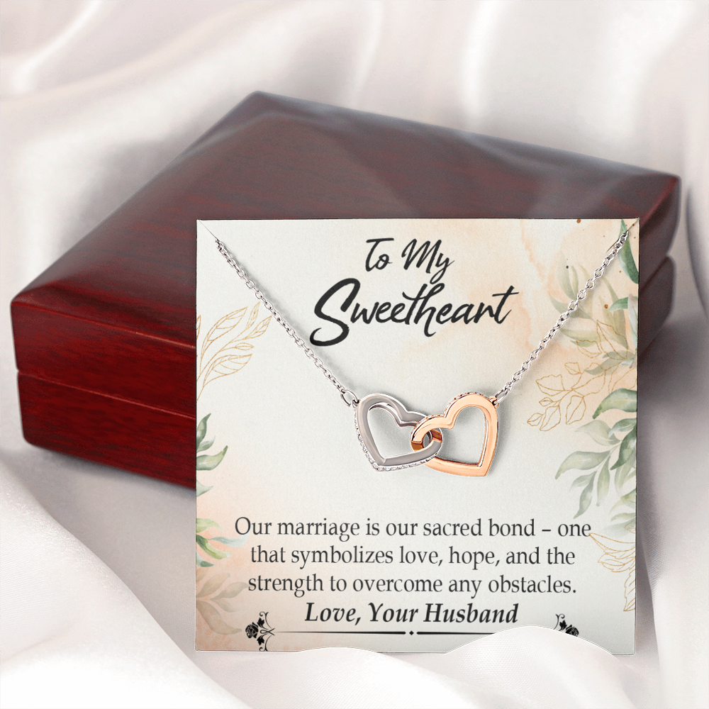 To My Wife Our Marriage is Our Sacred Bond Inseparable Necklace-Express Your Love Gifts