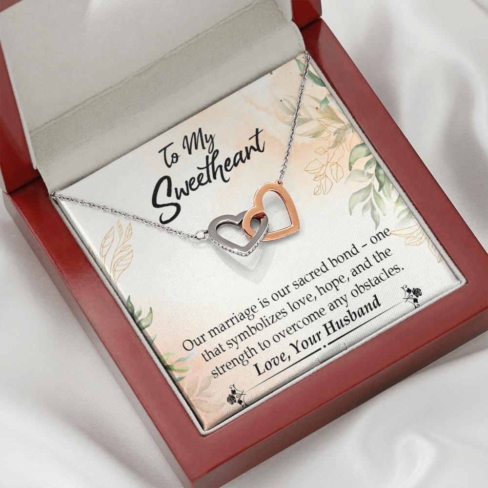 To My Wife Our Marriage is Our Sacred Bond Inseparable Necklace-Express Your Love Gifts