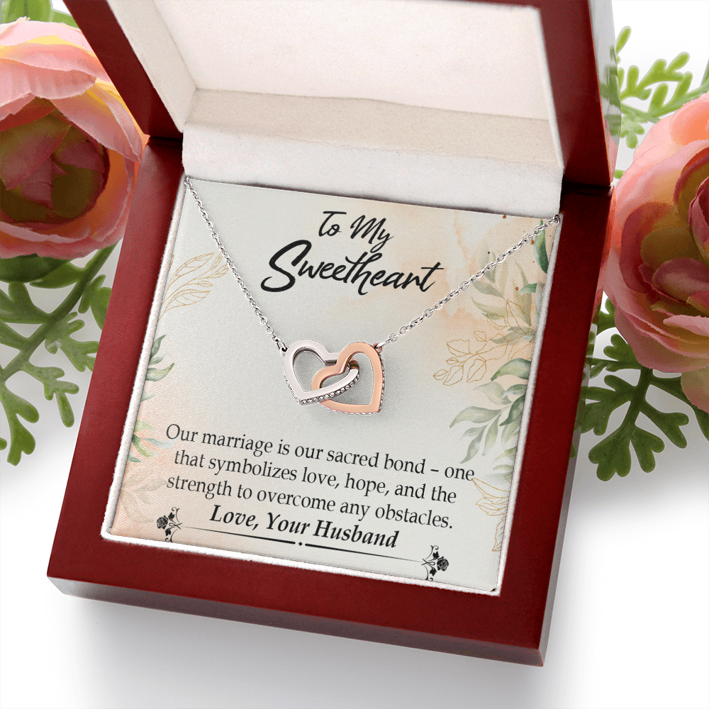 To My Wife Our Marriage is Our Sacred Bond Inseparable Necklace-Express Your Love Gifts