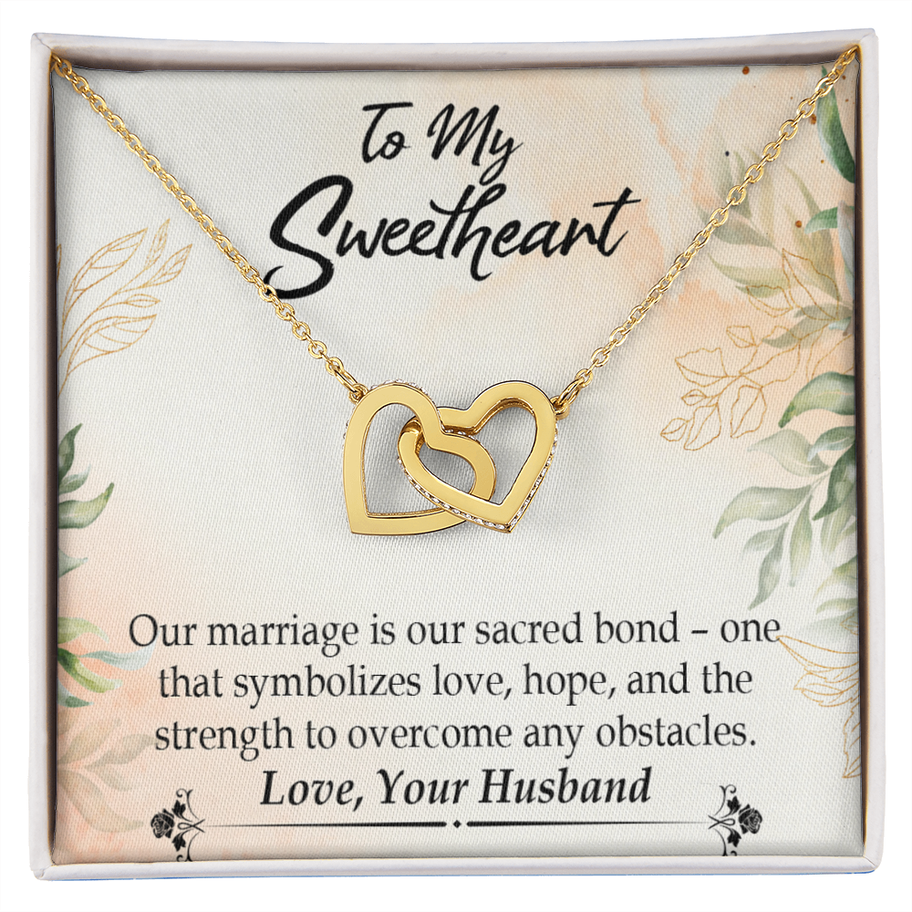 To My Wife Our Marriage is Our Sacred Bond Inseparable Necklace-Express Your Love Gifts