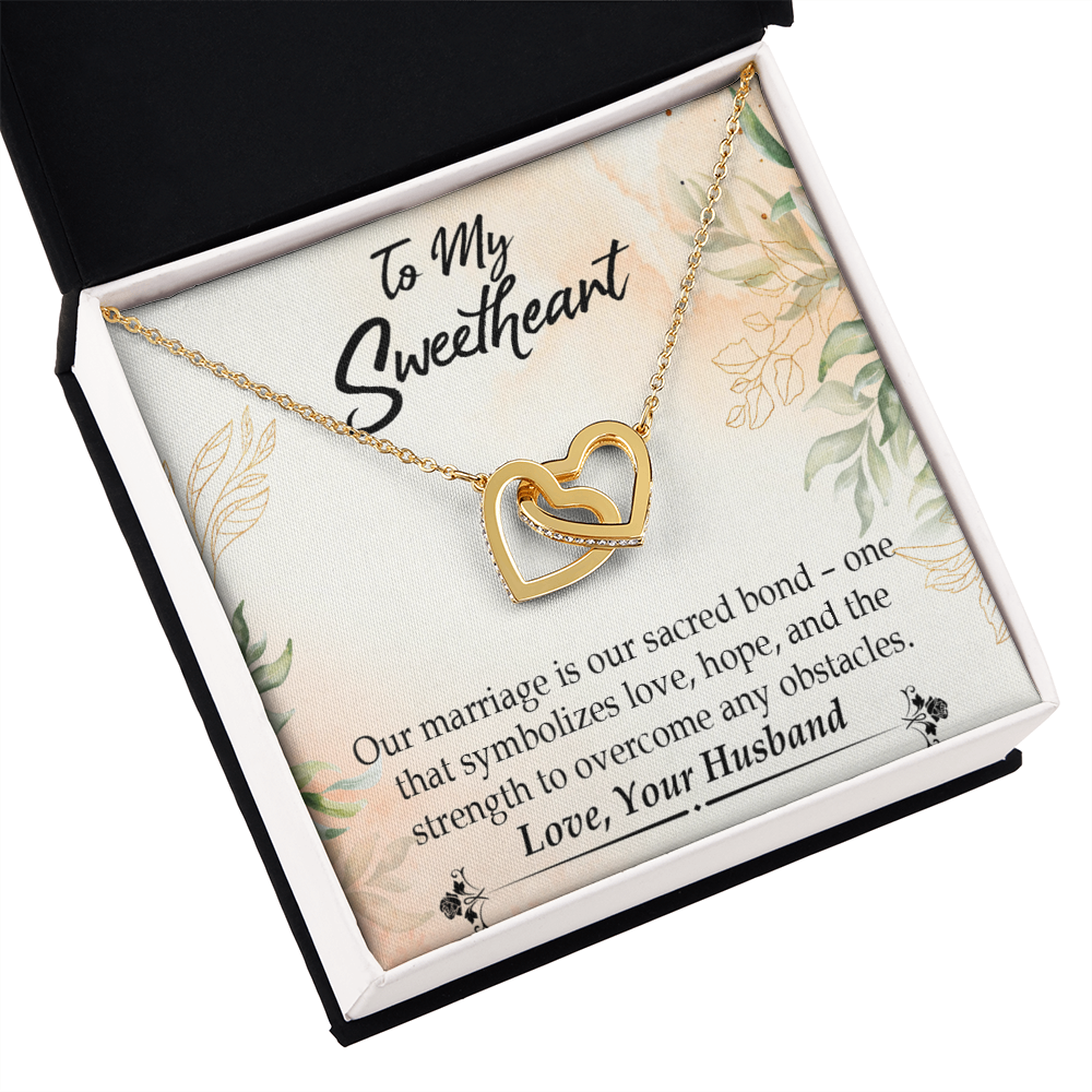 To My Wife Our Marriage is Our Sacred Bond Inseparable Necklace-Express Your Love Gifts