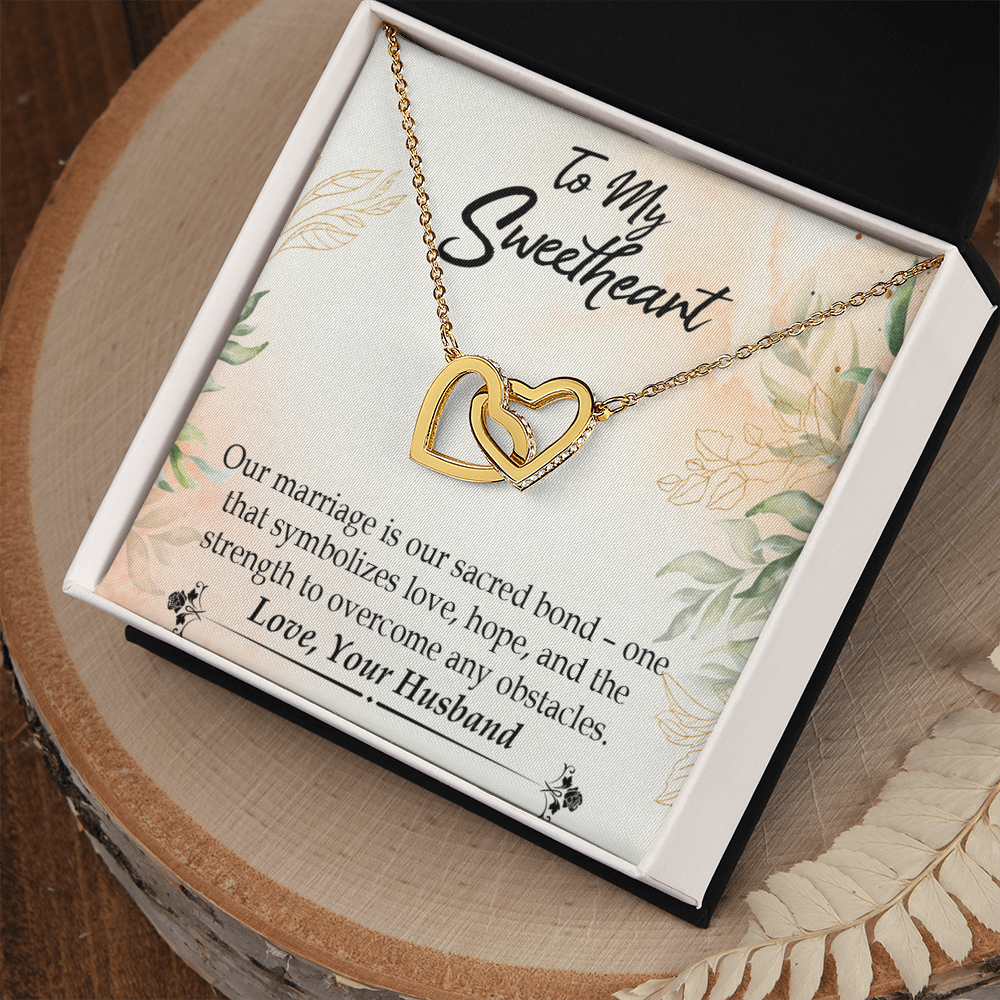 To My Wife Our Marriage is Our Sacred Bond Inseparable Necklace-Express Your Love Gifts