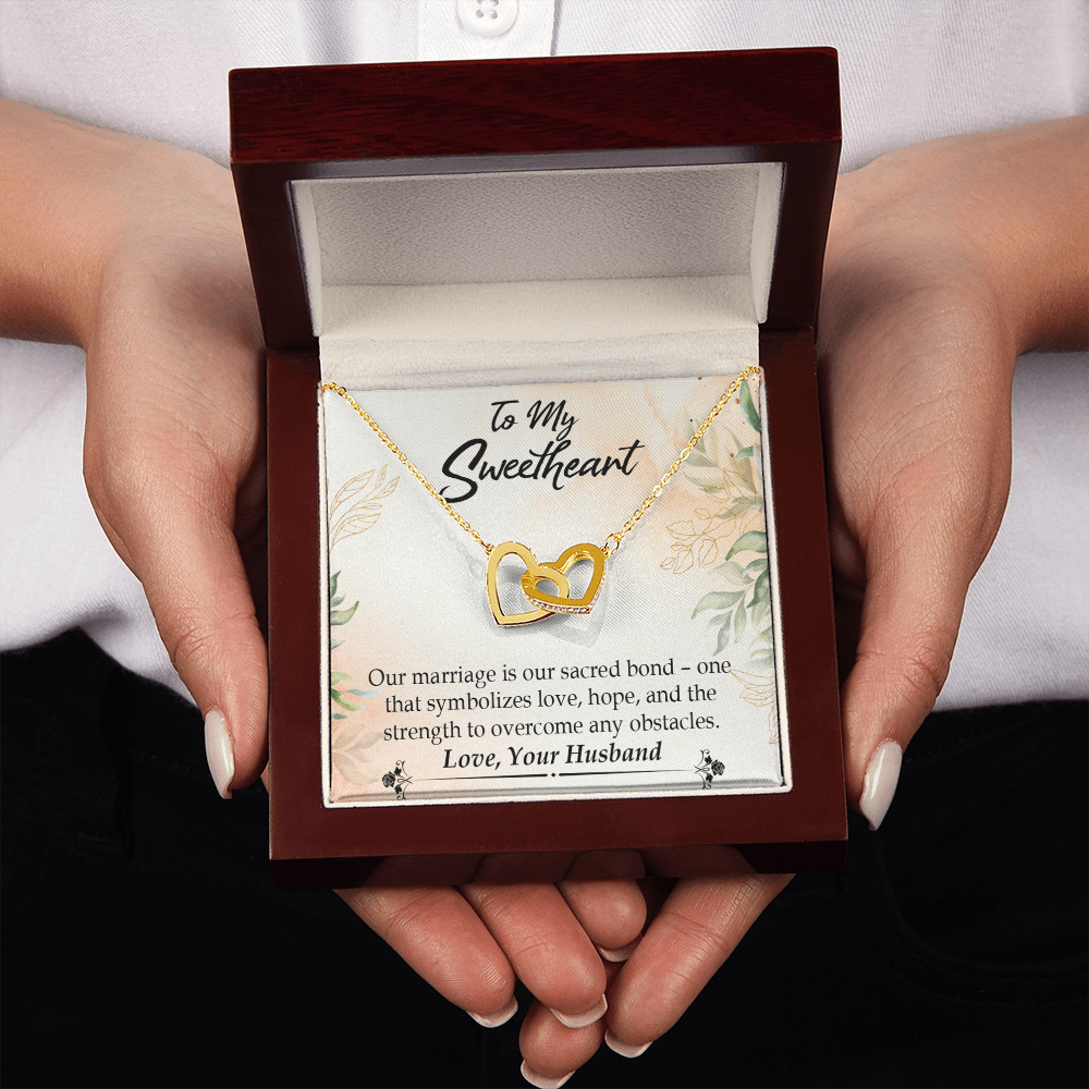 To My Wife Our Marriage is Our Sacred Bond Inseparable Necklace-Express Your Love Gifts