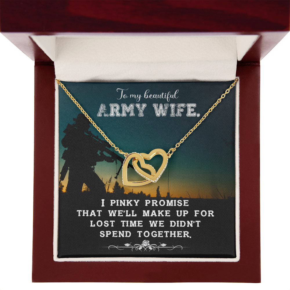 To My Wife Pinky Promise to Army Wife Inseparable Necklace-Express Your Love Gifts