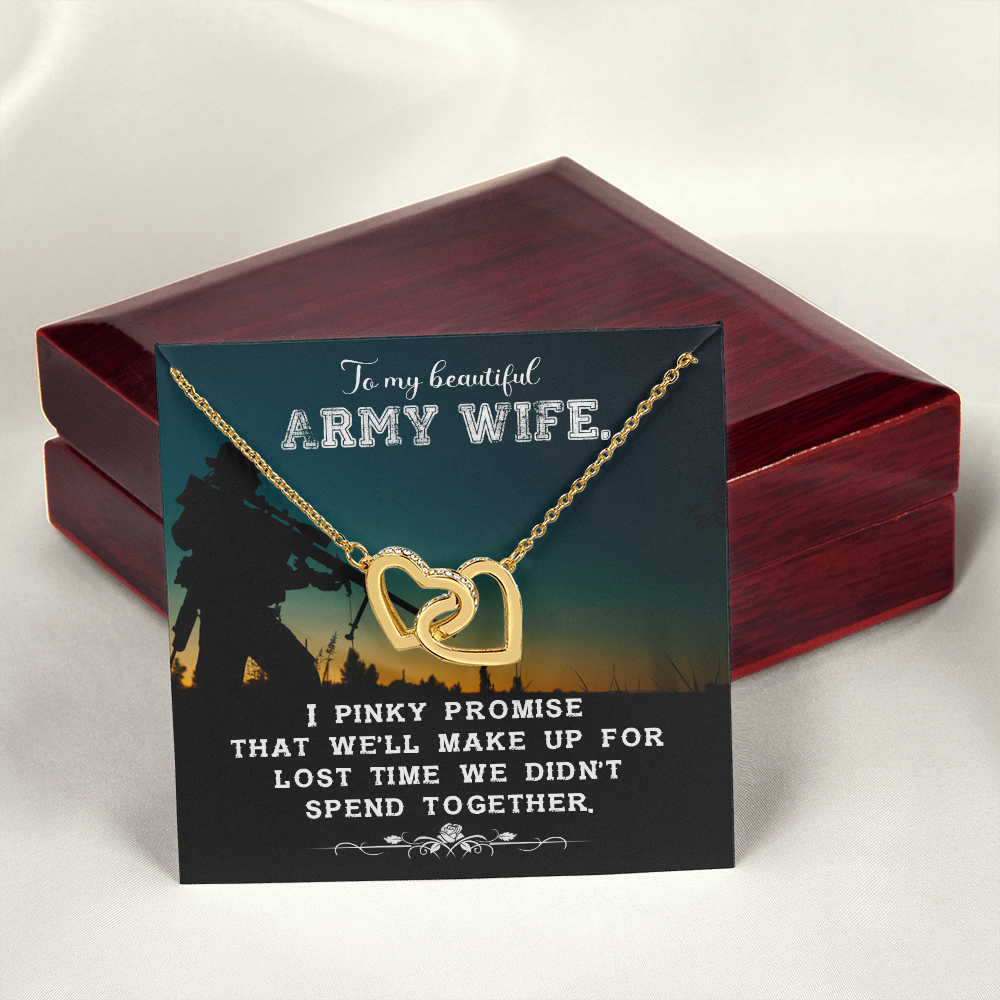 To My Wife Pinky Promise to Army Wife Inseparable Necklace-Express Your Love Gifts