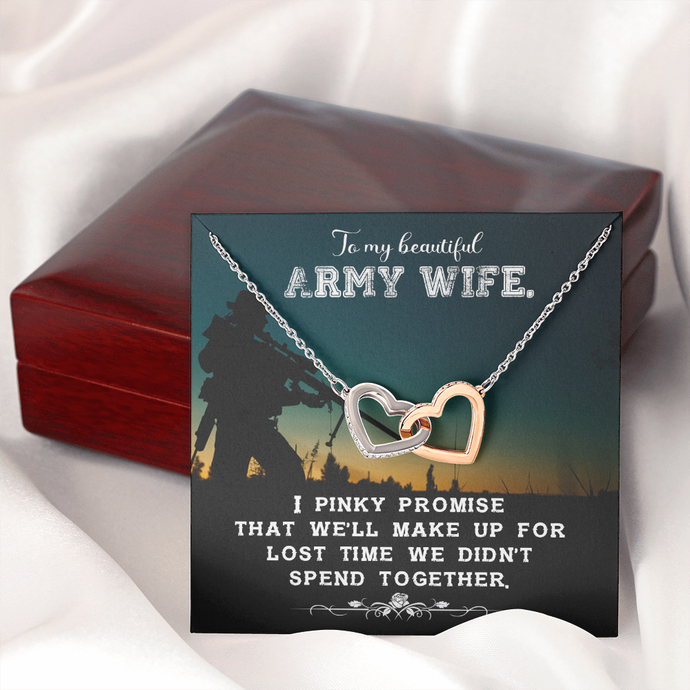 To My Wife Pinky Promise to Army Wife Inseparable Necklace-Express Your Love Gifts