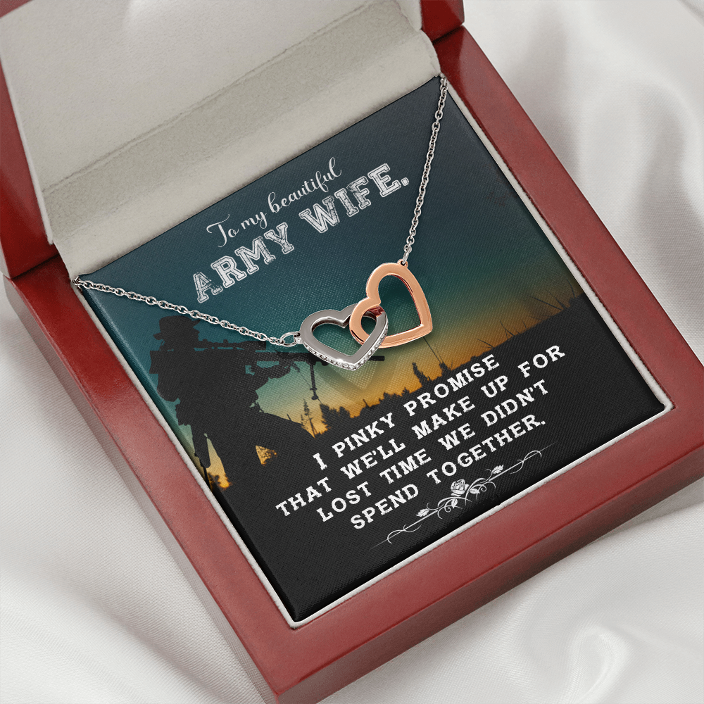 To My Wife Pinky Promise to Army Wife Inseparable Necklace-Express Your Love Gifts