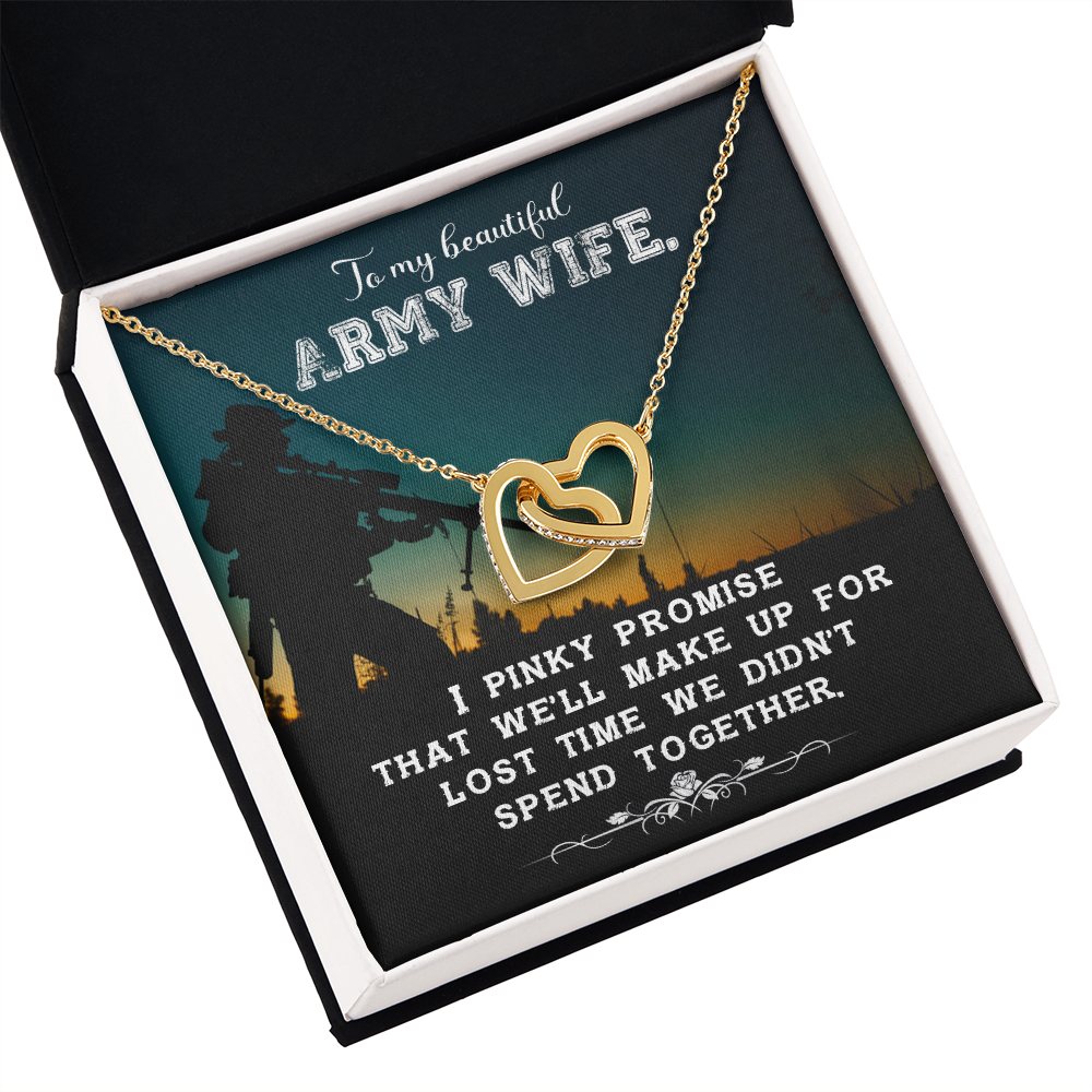 To My Wife Pinky Promise to Army Wife Inseparable Necklace-Express Your Love Gifts