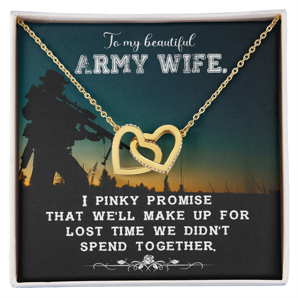 To My Wife Pinky Promise to Army Wife Inseparable Necklace-Express Your Love Gifts