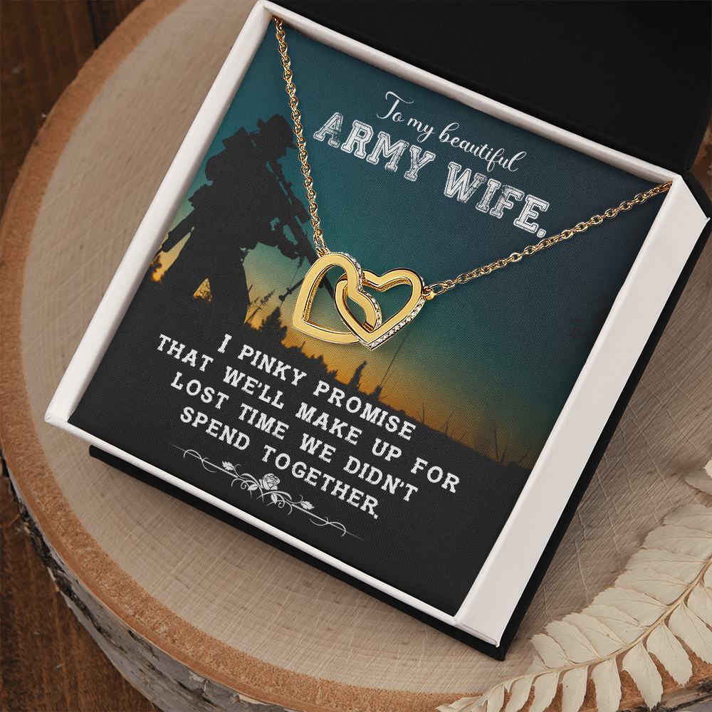 To My Wife Pinky Promise to Army Wife Inseparable Necklace-Express Your Love Gifts