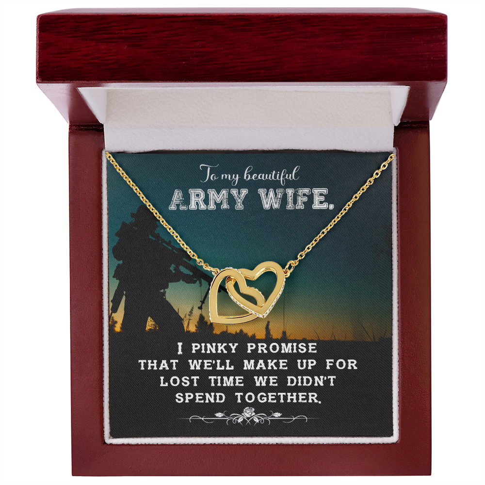 To My Wife Pinky Promise to Army Wife Inseparable Necklace-Express Your Love Gifts