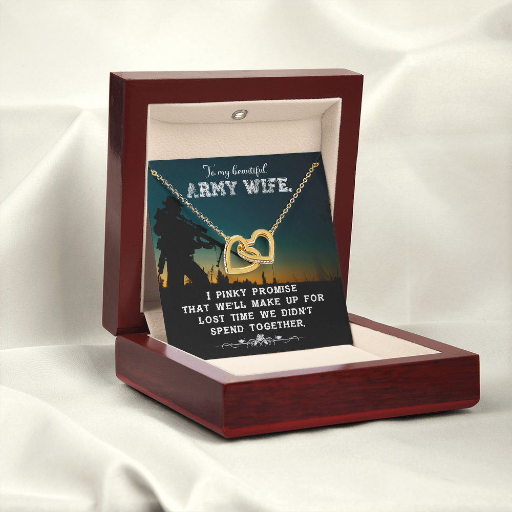 To My Wife Pinky Promise to Army Wife Inseparable Necklace-Express Your Love Gifts