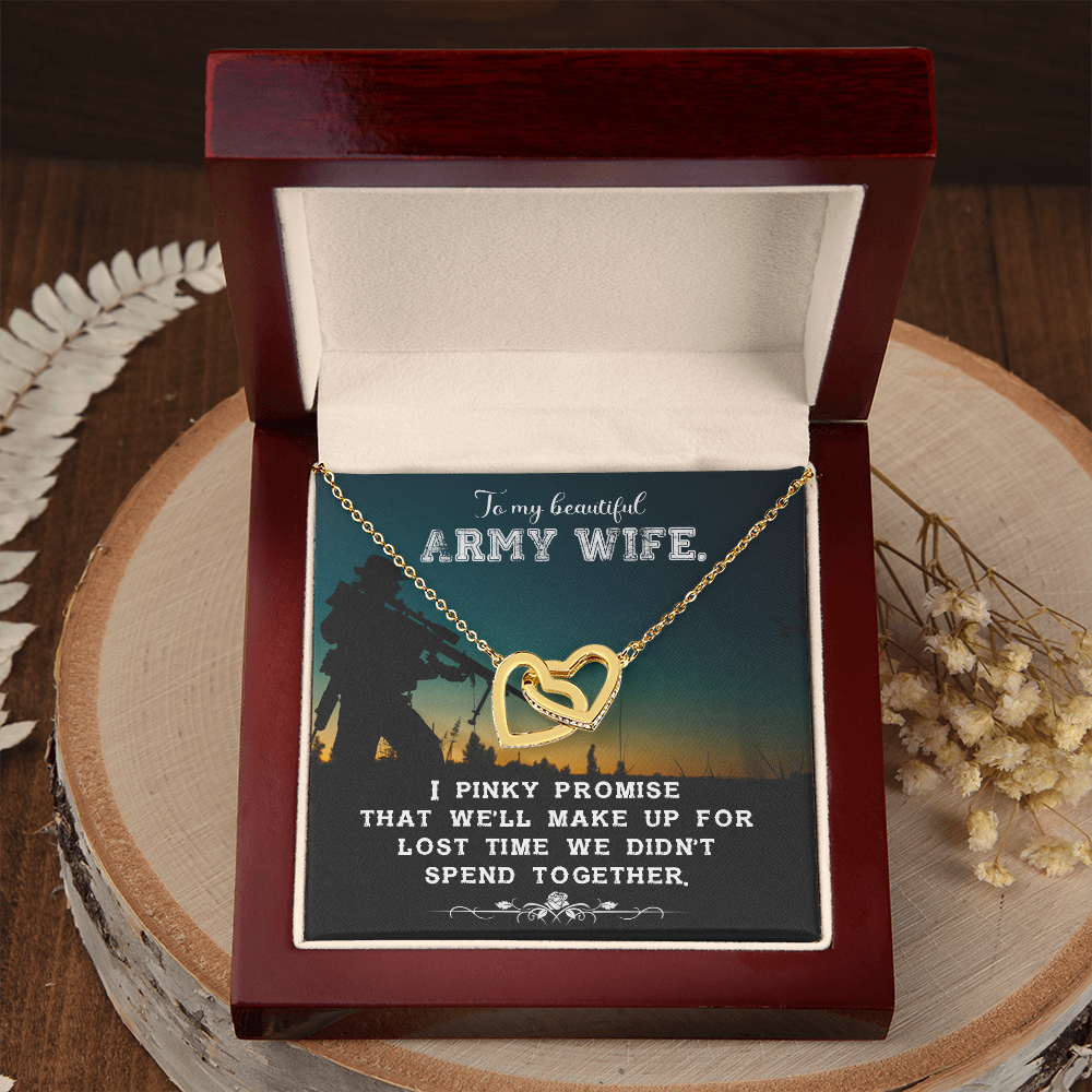 To My Wife Pinky Promise to Army Wife Inseparable Necklace-Express Your Love Gifts