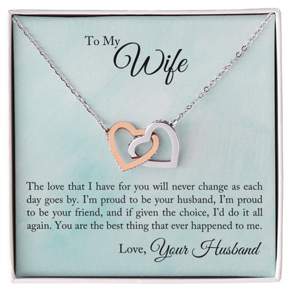 To My Wife Proud To Be Your Husband Inseparable Necklace-Express Your Love Gifts