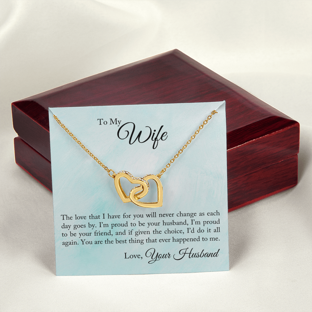 To My Wife Proud To Be Your Husband Inseparable Necklace-Express Your Love Gifts