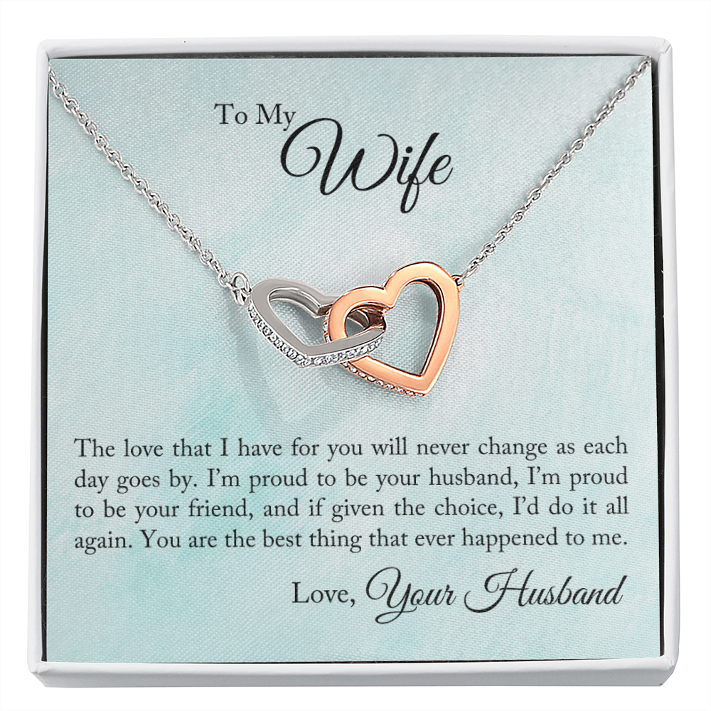 To My Wife Proud To Be Your Husband Inseparable Necklace-Express Your Love Gifts