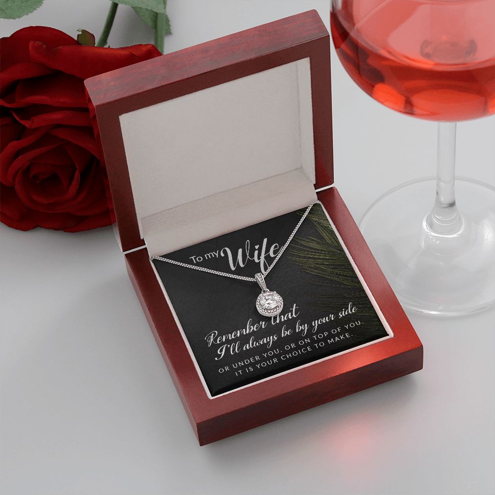 To My Wife Remember That I'll Always Eternal Hope Necklace Message Card-Express Your Love Gifts