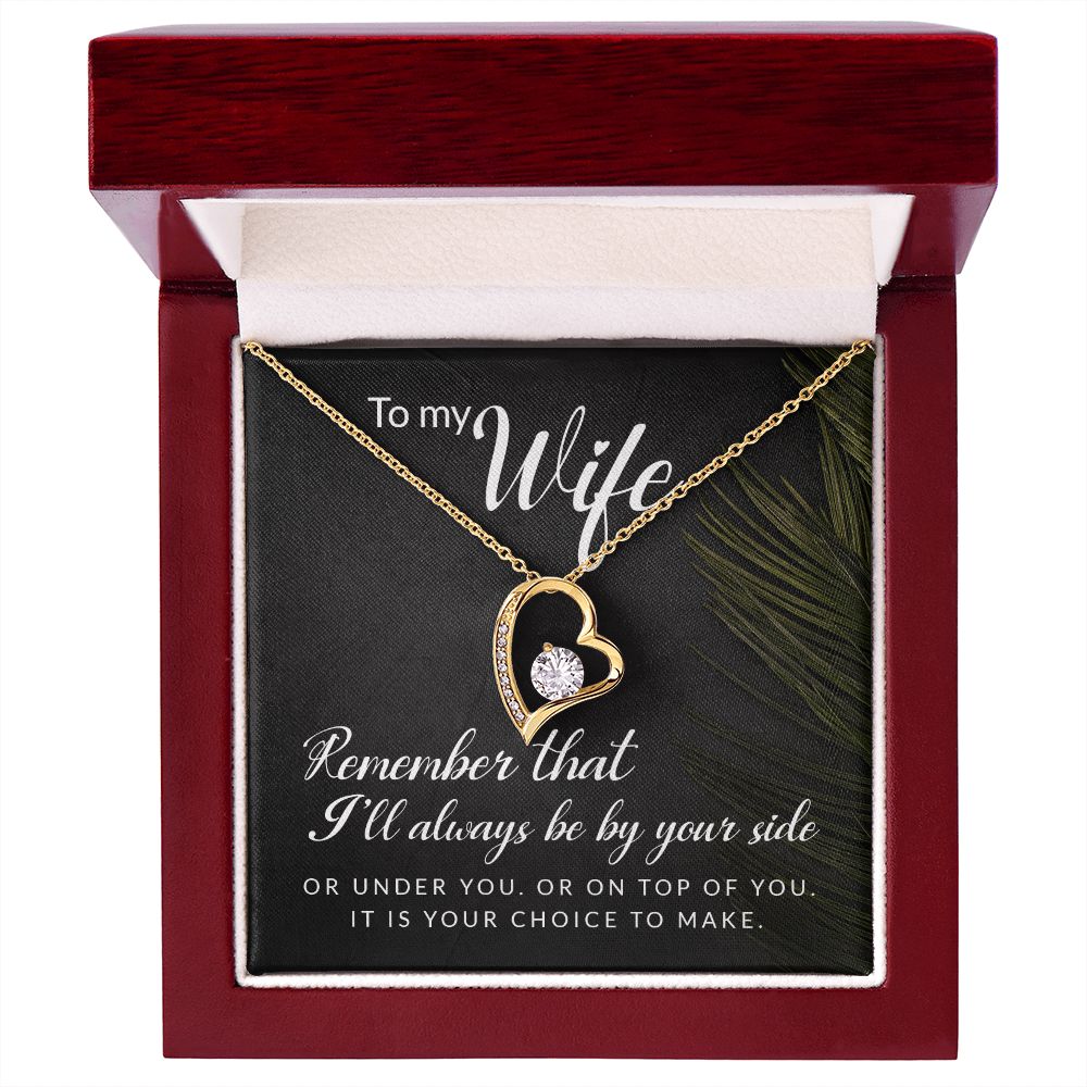 To My Wife Remember That I'll Always Forever Necklace w Message Card-Express Your Love Gifts