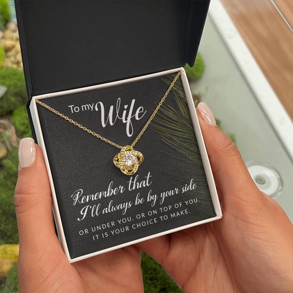 To My Wife Remember That I'll Always Infinity Knot Necklace Message Card-Express Your Love Gifts