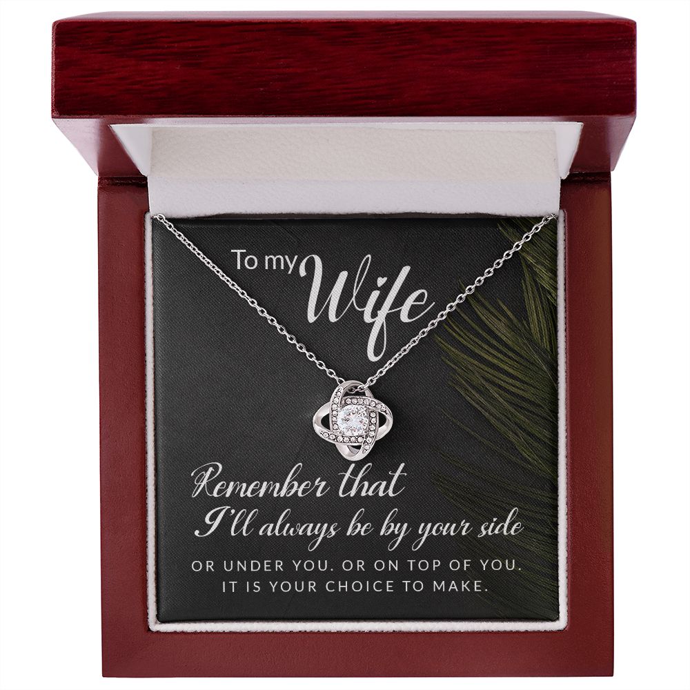 To My Wife Remember That I'll Always Infinity Knot Necklace Message Card-Express Your Love Gifts