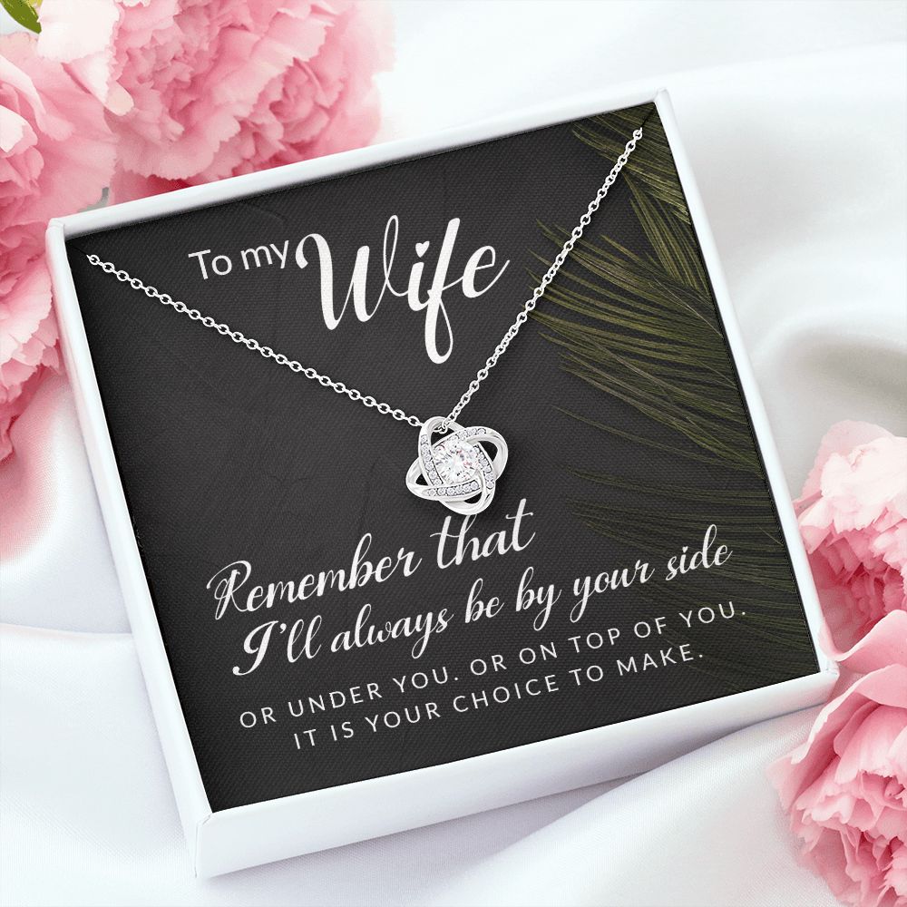 To My Wife Remember That I'll Always Infinity Knot Necklace Message Card-Express Your Love Gifts