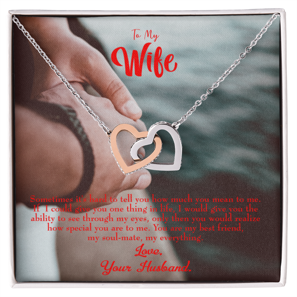 To My Wife Sometimes It's Hard Inseparable Necklace-Express Your Love Gifts
