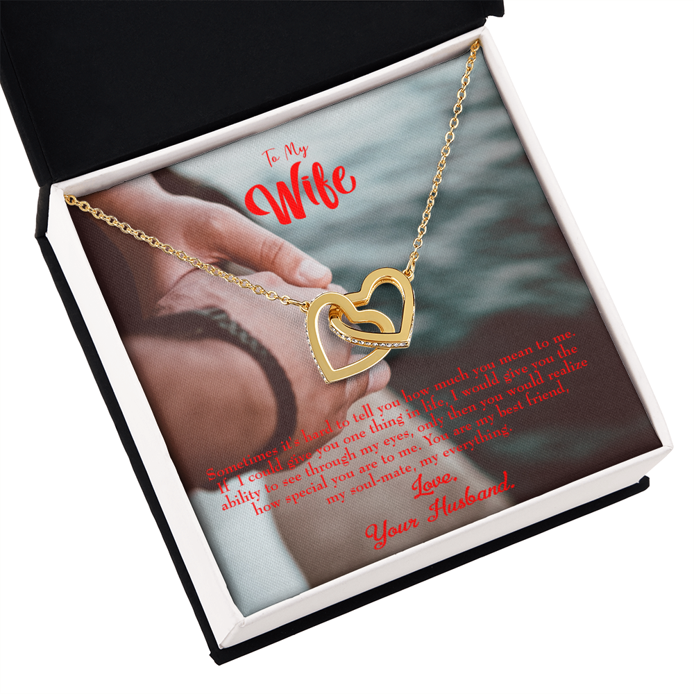 To My Wife Sometimes It's Hard Inseparable Necklace-Express Your Love Gifts