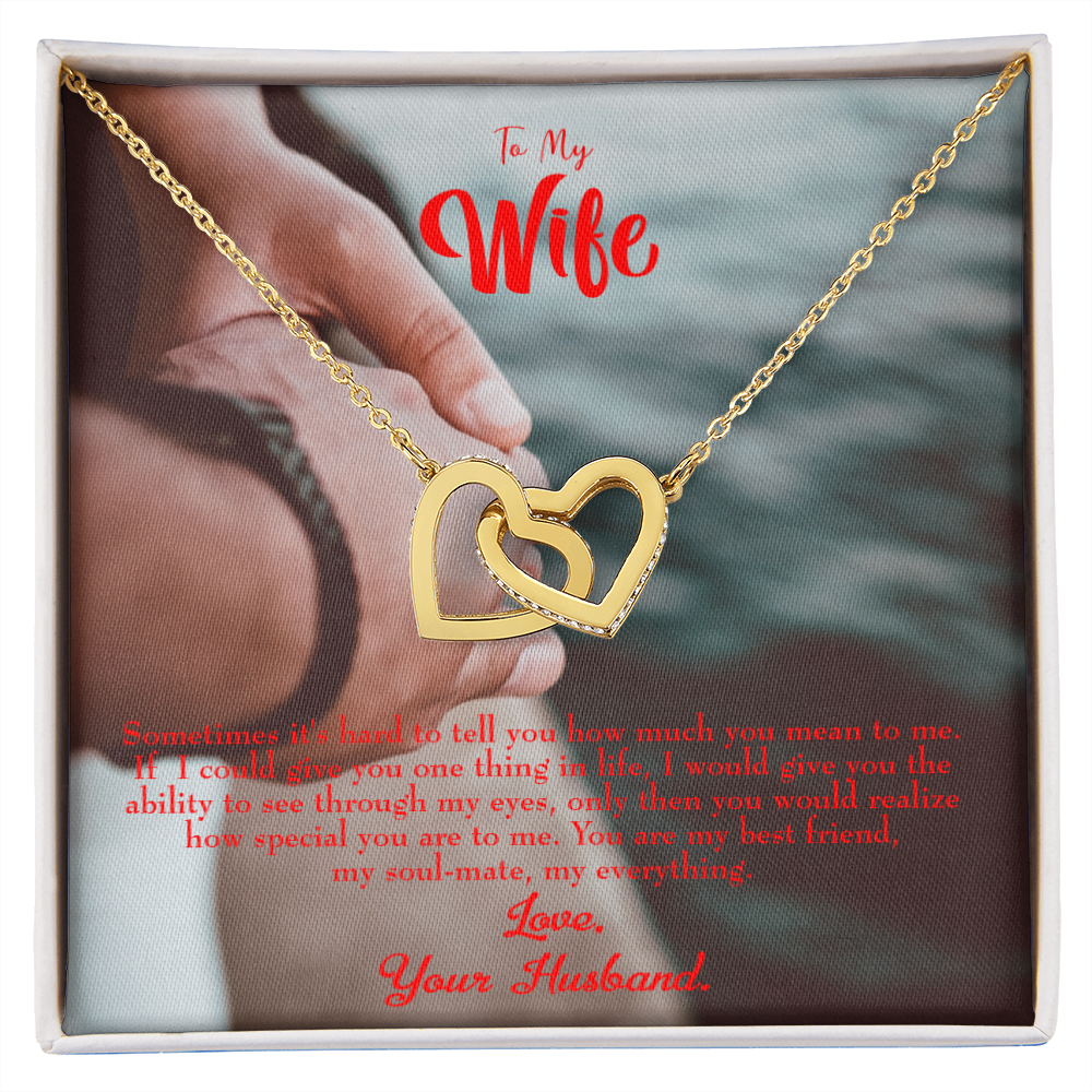 To My Wife Sometimes It's Hard Inseparable Necklace-Express Your Love Gifts