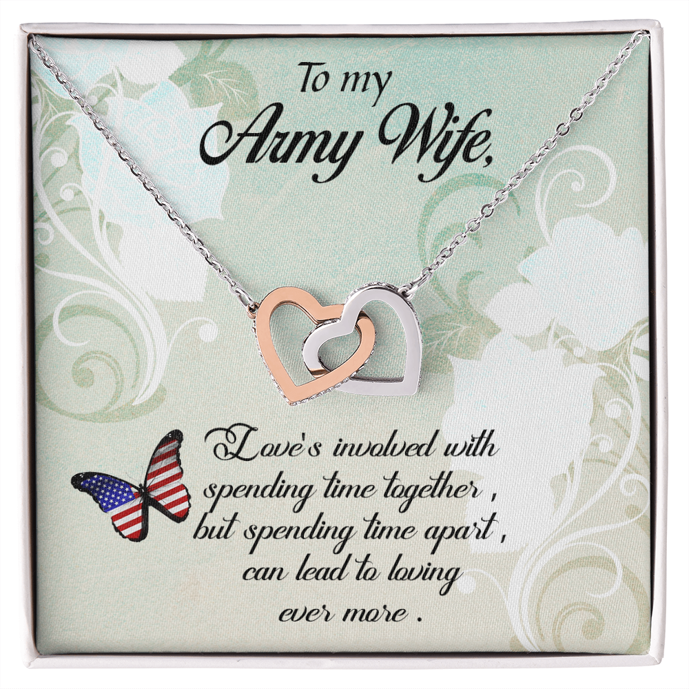 To My Wife Spending Time Together Army Wife Inseparable Necklace-Express Your Love Gifts